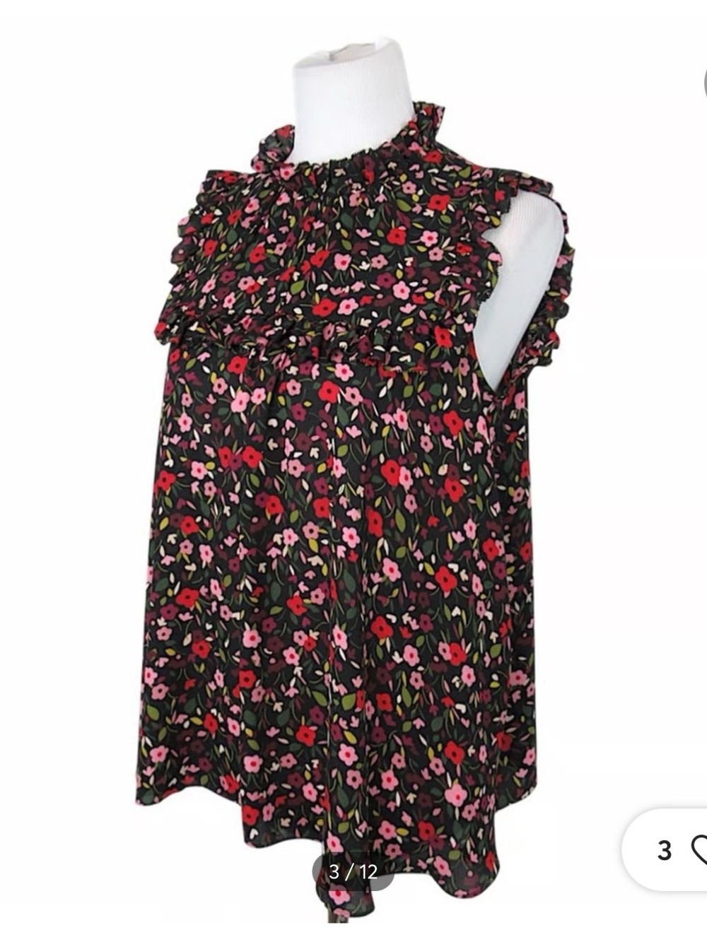 Kate Spade Boho Floral Ruffle Top - Picture 5 of 10